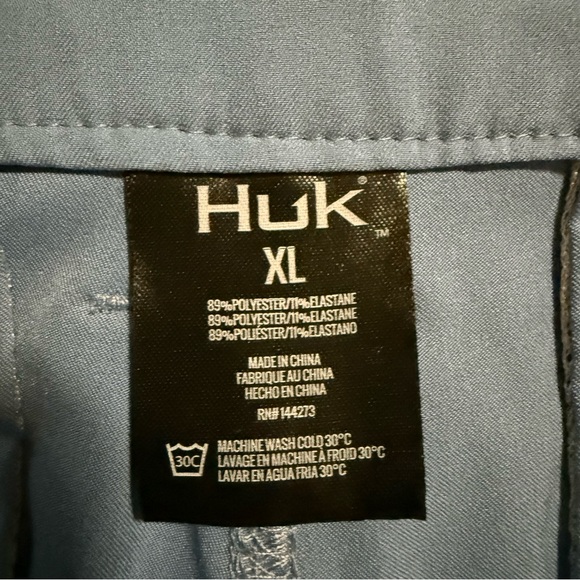 Huk Men's Light Blue Flat Front Shorts NWT - Picture 4 of 6